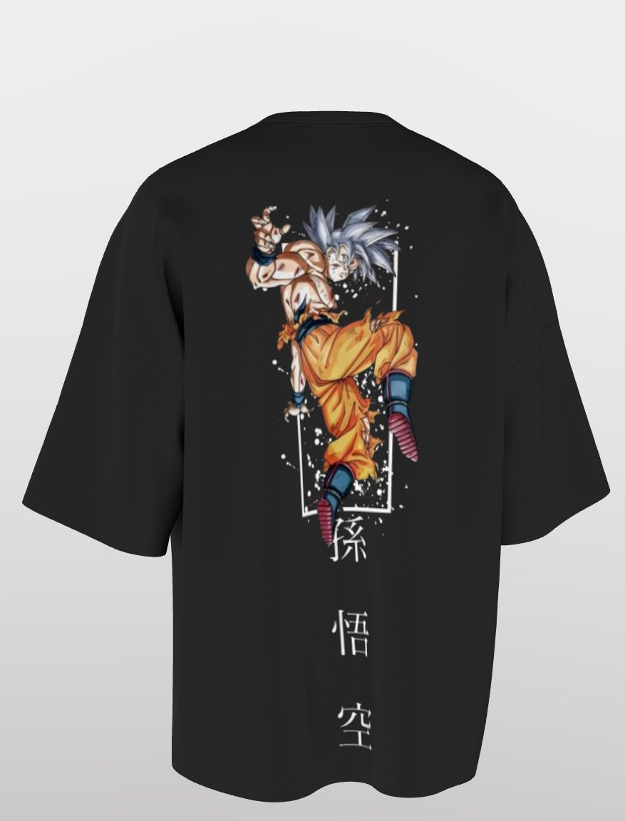 Ultra Instinct Goku Oversized Anime T-Shirt – Black Edition