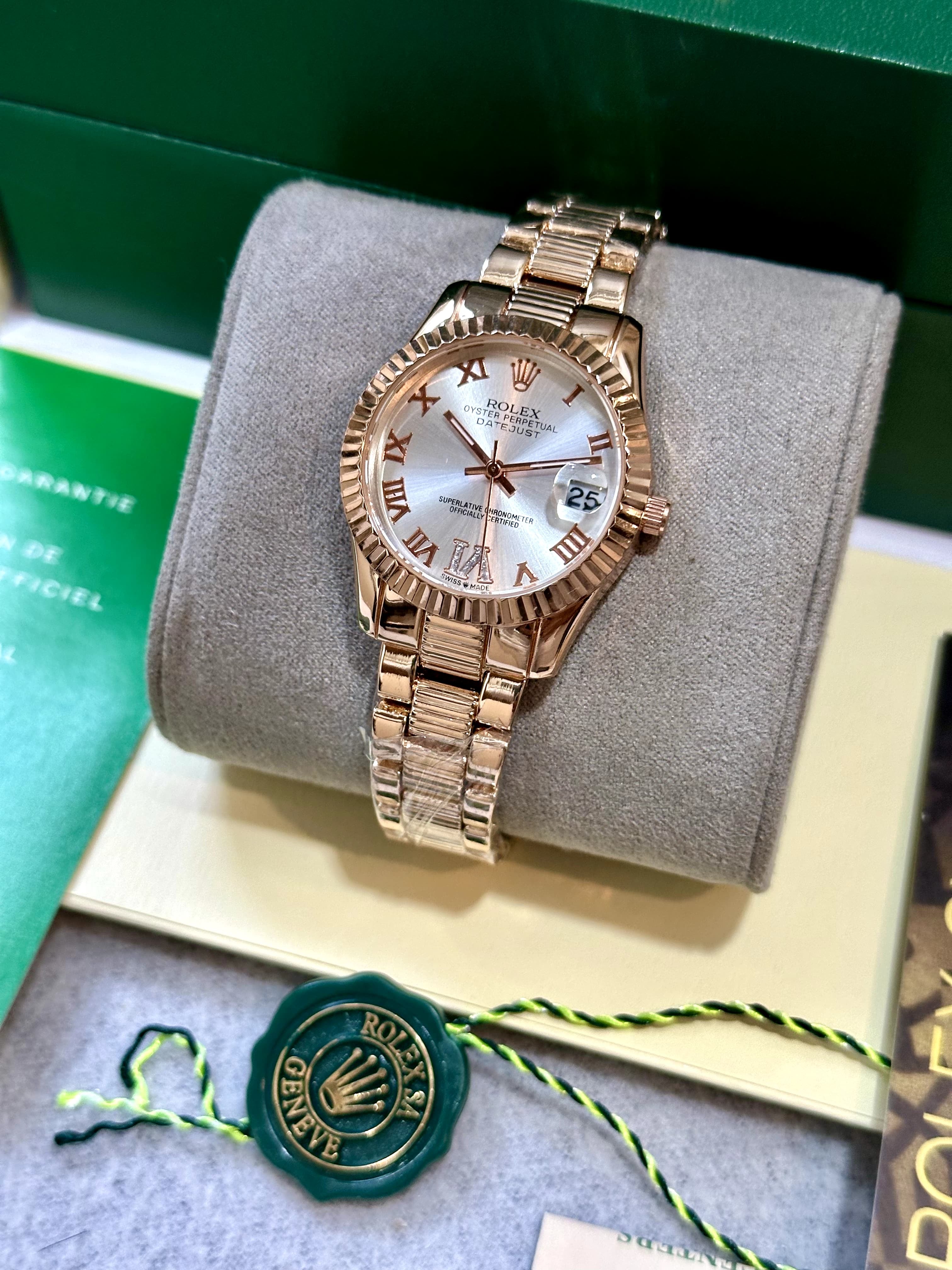 Rolex Datejust 36mm Rose Gold – Diamond Roman Dial | Oyster Perpetual
